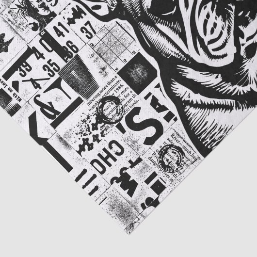 Französisches Bulldog-Blatt oder Dekoupage-Papier Seidenpapier (Ausschnitt)