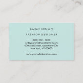 Französisches Bulldog-Französisches Logo Visitenkarte (Rückseite)