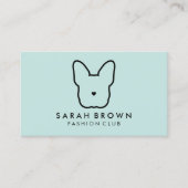 Französisches Bulldog-Französisches Logo Visitenkarte (Vorderseite)