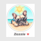 Französisches Bulldog-Geschenk Aufkleber (Blatt)
