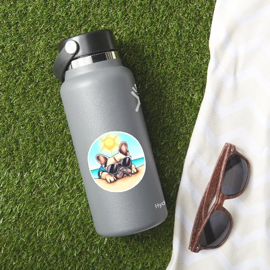 Französisches Bulldog-Geschenk Aufkleber (HydroFlask Insitu)