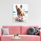 Französisches Bulldog-Geschenk Leinwanddruck (Insitu (Wohnzimmer))