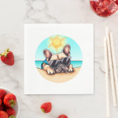 Französisches Bulldog-Geschenk Serviette (Beispiel)