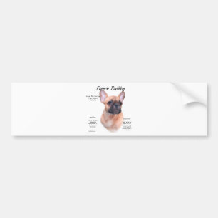 Französisches Bulldog-Geschichtsdesign Autoaufkleber
