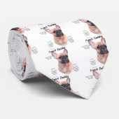 Französisches Bulldog-Geschichtsdesign Krawatte (Gerollt)