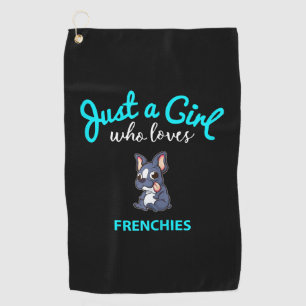 Französisches Bulldog Girls Kinder Französisches Golfhandtuch