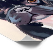Französisches Bulldog-Hundbild Poster (Ecke)