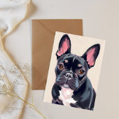 Französisches Bulldog-Hundbild Postkarte