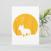 Französisches Bulldog-MondHalloween-Geschenk für H Ankündigung (Stehend Vorderseite)