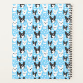 Französisches Bulldog-Muster wöchentlich Monat Planer (Rückseite)