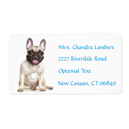 Französisches Bulldog-Personalisiertes Namensschil (Vorne)