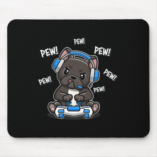 Französisches Bulldog-Player-Videospiel Mousepad (Vorne)