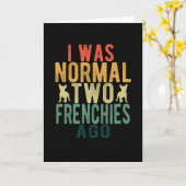 Französisches Bulldog-Sprichwort Karte (Gelbe Blume)