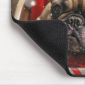 Französisches Bulldog-Weihnachtsfest Mousepad (Ecke)