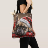Französisches Bulldog-Weihnachtsfest Tasche (Von Nahem)