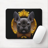 Französisches Bulldogge-Bild, blau Mousepad (Mit Mouse)