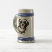 Französisches Bulldogge-Design auf 22 oz Tasse (Vorderseite Links)
