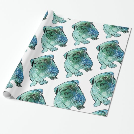 Französisches Bulldogge-Wrapping-Papier Geschenkpapier (Ungerollt)