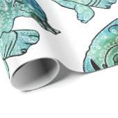 Französisches Bulldogge-Wrapping-Papier Geschenkpapier (Rolleneckpunkt)