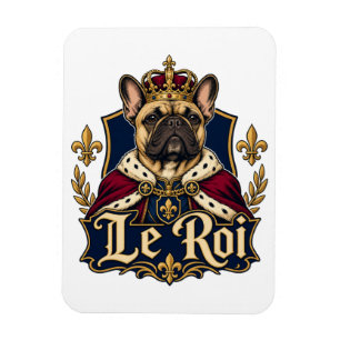 Französisches Bulldoggen-Königliches-Hunde-Design Magnet