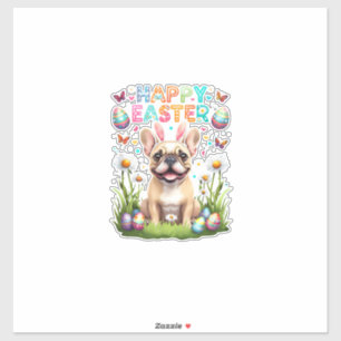 Französisches Bulldoggen-Oster-Shirt Lustiges Fren Aufkleber