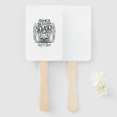 Französisches Bulldoggen-Vater-Leben ist rau Vinta Fächer (Vorne und Hinten)