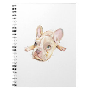 Französisches Bulldoggen-Wasserfarben-Notizbuch, s Notizblock