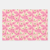 Französisches Bulldogherz Nahtloses Muster Geschenkpapier Set (Vorderseite 3)