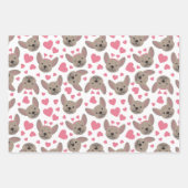 Französisches Bulldogherz Nahtloses Muster Geschenkpapier Set (Vorderseite 2)