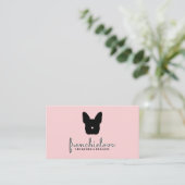 Französisches Bulldoglogos, einfaches Haustiersitt Visitenkarte (Stehend Vorderseite)