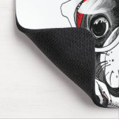 Französisches Bulldogportrait in einem Headband Mousepad (Ecke)