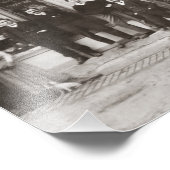 Französisches Café Bar Street Szene Fotodruck (Ecke)