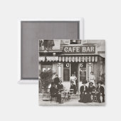 Französisches Café Bar Street Szene Magnet (Vorderseite/Rückseite)