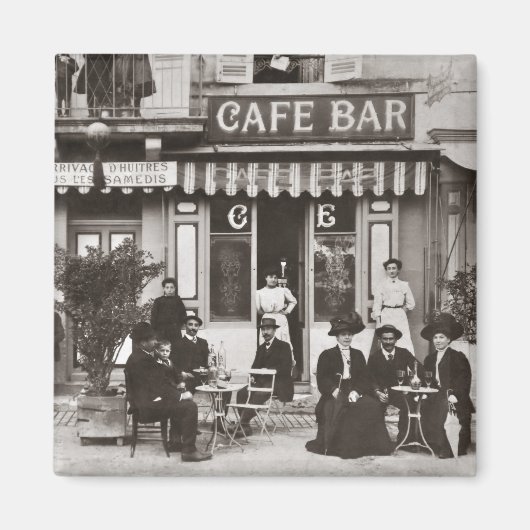 Französisches Café Bar Street Szene Magnet (Vorne)
