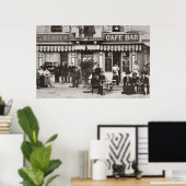 Französisches Café Bar Street Szene Poster (Heimbüro)