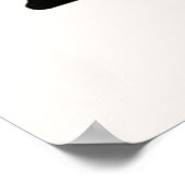 Französisches Café Croissant Cat Print Poster (Ecke)