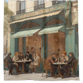 Französisches Café Duschvorhang (Vorderseite)