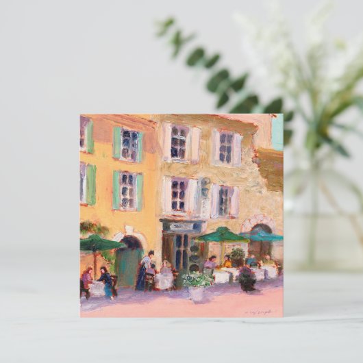 Französisches Café Flat Card (Stehend Vorderseite)