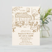 Französisches Café im Stil eines Coffee Shops - Ba Einladung (Stehend Vorderseite)