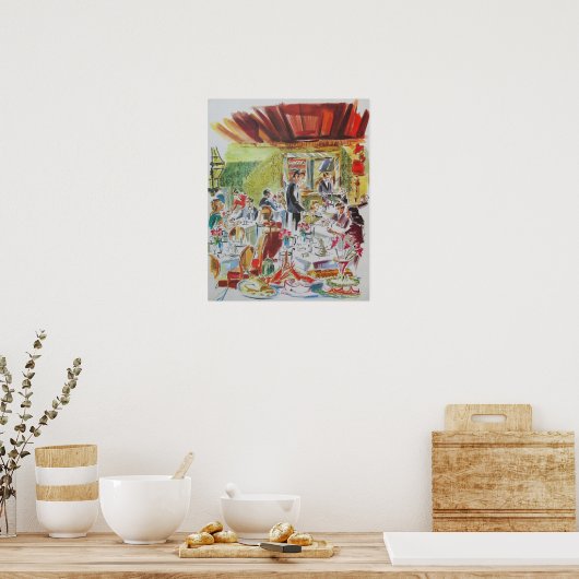 Französisches Café in den 60er Jahren Poster (Küche)