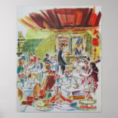 Französisches Café in den 60er Jahren Poster (Vorne)