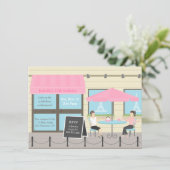 Französisches Café Paris Geburtstagsparty Einladun Einladung (Stehend Vorderseite)