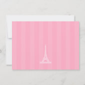 Französisches Café Paris Geburtstagsparty Einladun Einladung (Rückseite)