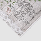 Französisches Café Parisien Blumenholz Dekoupage Seidenpapier (Ausschnitt)