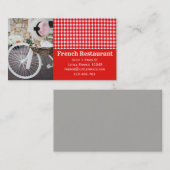 Französisches Café Patisserie Restaurant Business Visitenkarte (Vorne/Hinten)