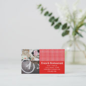 Französisches Café Patisserie Restaurant Business Visitenkarte (Stehend Vorderseite)