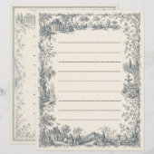 Französisches Château-Papierblatt (Vorne/Hinten)