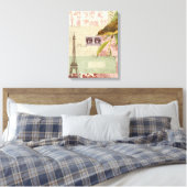 Französisches Collage Leinwanddruck (Insitu (Schlafzimmer))