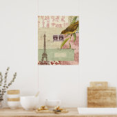 Französisches Collage Poster (Küche)