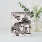 Französisches Collage v1 Postkarte (Stehend Vorderseite)